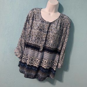 Nine West Blue Blouse